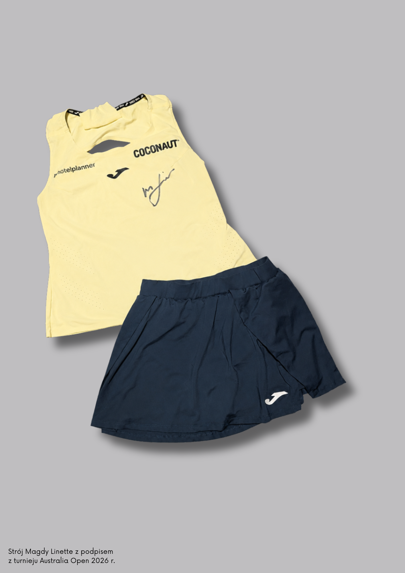 Strój Magdy Linette z autografem – Australian Open 2026
